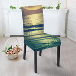 Moon Beach Print Dining Chair Slipcover