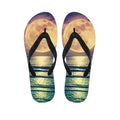 Moon Beach Print Flip Flops