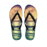Moon Beach Print Flip Flops