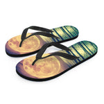 Moon Beach Print Flip Flops