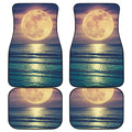 Moon Beach Print Front and Back Car Floor Mats