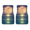 Moon Beach Print Front Car Floor Mats