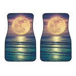 Moon Beach Print Front Car Floor Mats