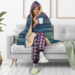 Moon Beach Print Hooded Blanket