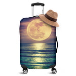 Moon Beach Print Luggage Cover
