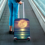 Moon Beach Print Luggage Cover