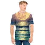Moon Beach Print Men's T-Shirt