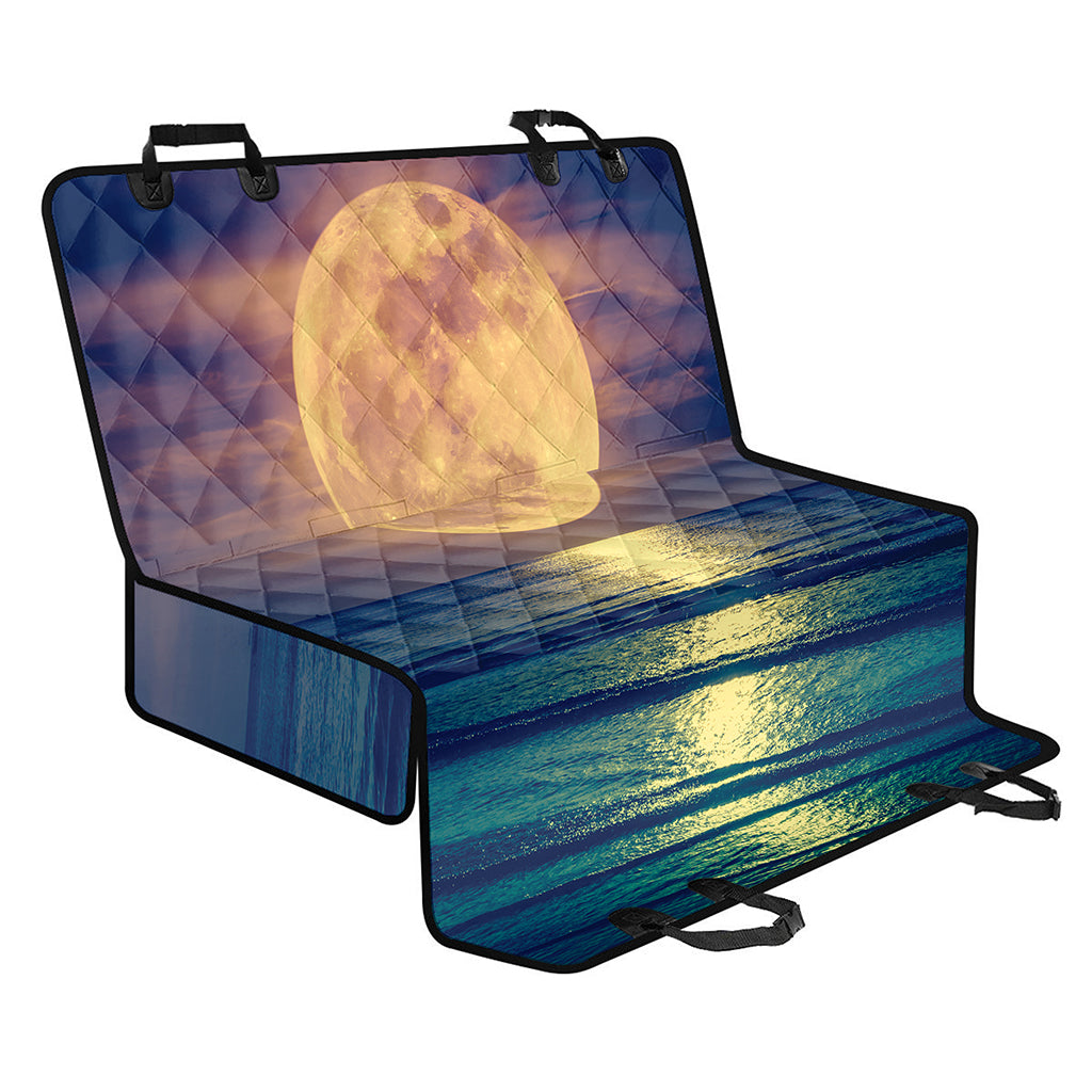 Moon Beach Print Pet Car Back Seat Cover