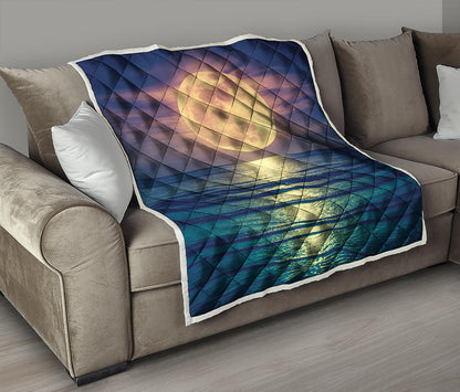 Moon Beach Print Quilt