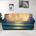 Moon Beach Print Sofa Cover