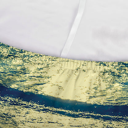 Moon Beach Print Sofa Cover