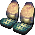Moon Beach Print Universal Fit Car Seat Covers
