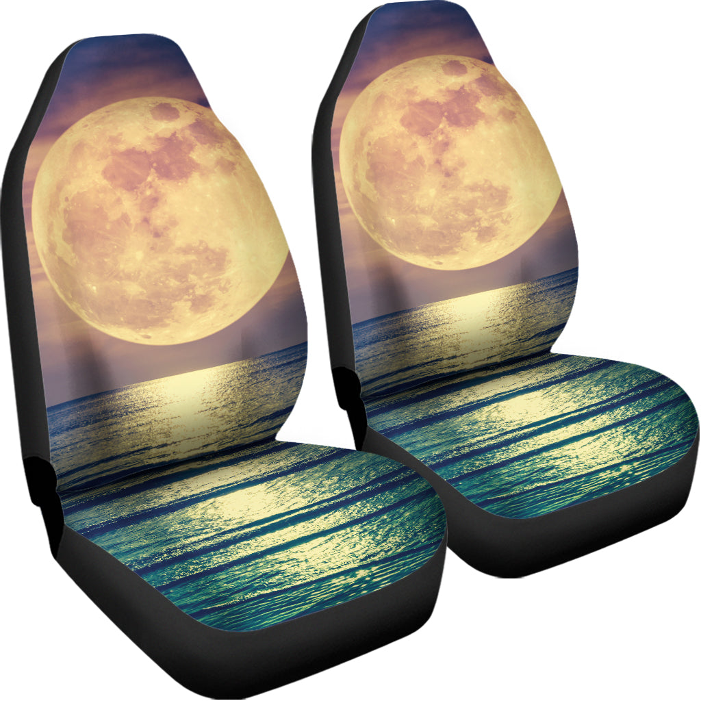 Moon Beach Print Universal Fit Car Seat Covers