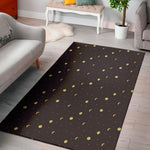 Moon Phase And Stars Pattern Print Area Rug