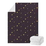 Moon Phase And Stars Pattern Print Blanket