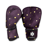Moon Phase And Stars Pattern Print Boxing Gloves