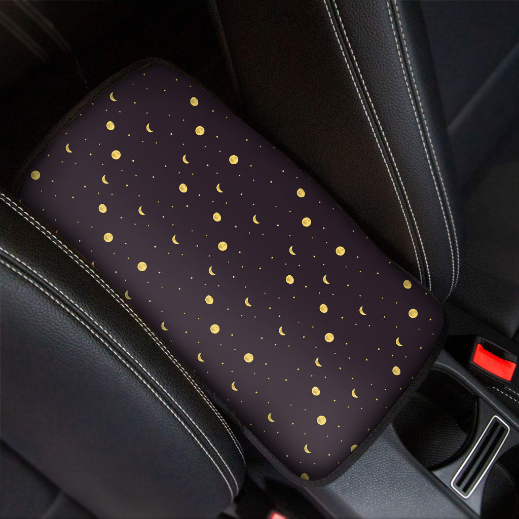 Moon Phase And Stars Pattern Print Car Center Console Cover