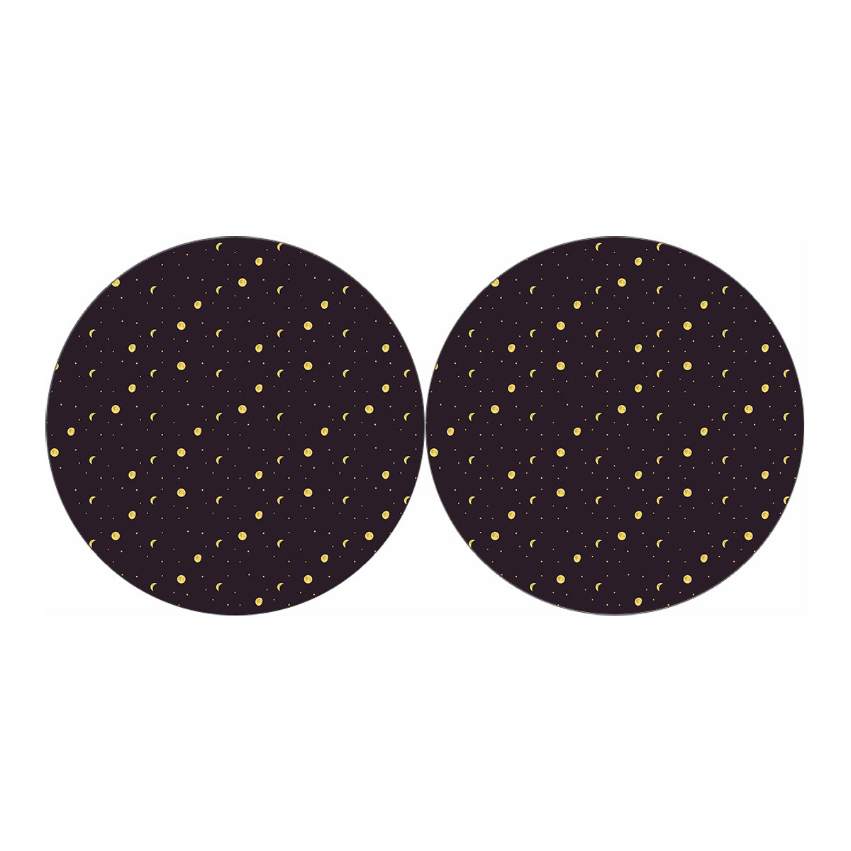 Moon Phase And Stars Pattern Print Car Coasters