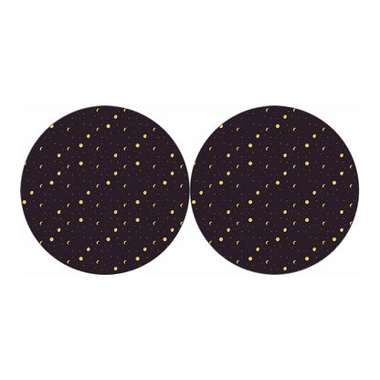 Moon Phase And Stars Pattern Print Car Coasters