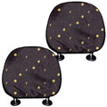 Moon Phase And Stars Pattern Print Car Headrest Covers