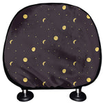Moon Phase And Stars Pattern Print Car Headrest Covers