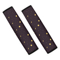 Moon Phase And Stars Pattern Print Car Seat Belt Covers
