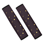 Moon Phase And Stars Pattern Print Car Seat Belt Covers