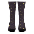Moon Phase And Stars Pattern Print Crew Socks