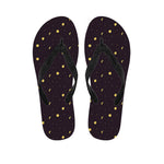 Moon Phase And Stars Pattern Print Flip Flops