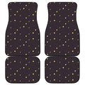 Moon Phase And Stars Pattern Print Front and Back Car Floor Mats