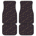 Moon Phase And Stars Pattern Print Front and Back Car Floor Mats