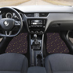 Moon Phase And Stars Pattern Print Front and Back Car Floor Mats