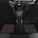 Moon Phase And Stars Pattern Print Front and Back Car Floor Mats