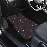 Moon Phase And Stars Pattern Print Front and Back Car Floor Mats