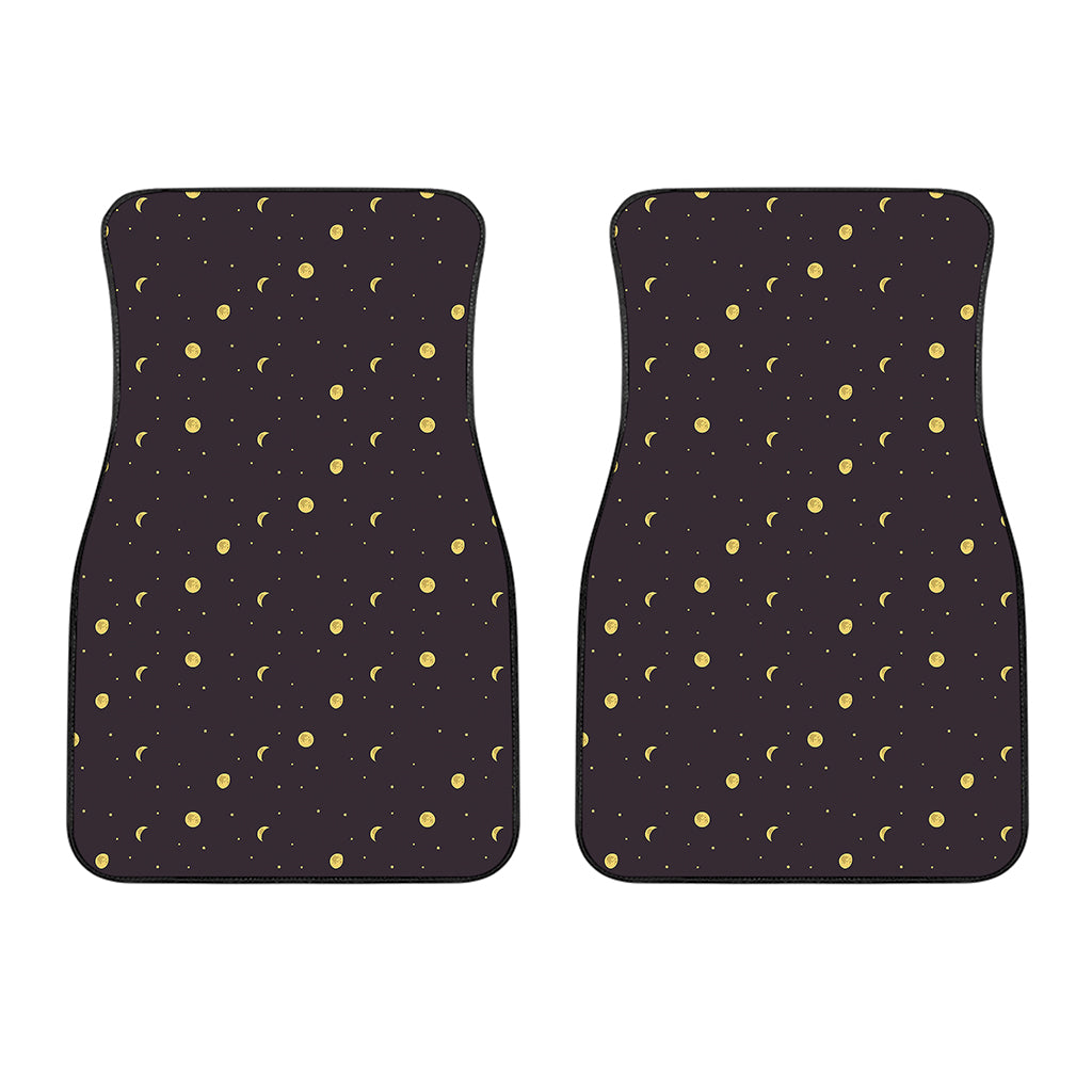Moon Phase And Stars Pattern Print Front Car Floor Mats