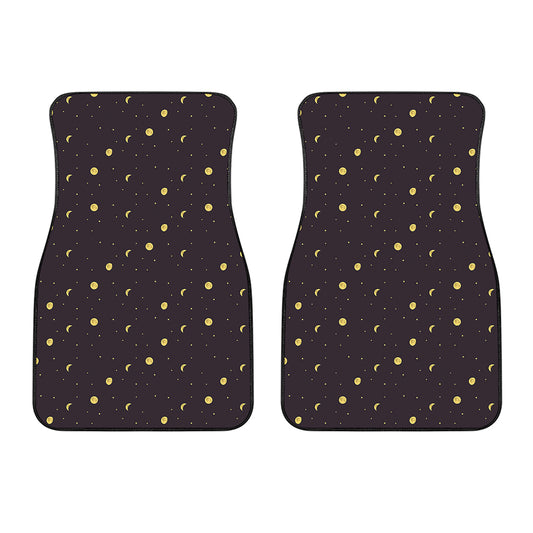 Moon Phase And Stars Pattern Print Front Car Floor Mats