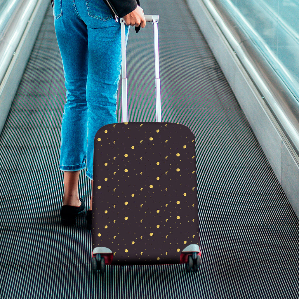 Moon Phase And Stars Pattern Print Luggage Cover