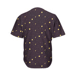 Moon Phase And Stars Pattern Print Men's Baseball Jersey