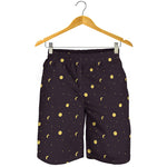 Moon Phase And Stars Pattern Print Men's Shorts