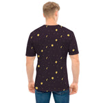 Moon Phase And Stars Pattern Print Men's T-Shirt