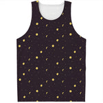 Moon Phase And Stars Pattern Print Men's Tank Top