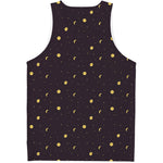 Moon Phase And Stars Pattern Print Men's Tank Top