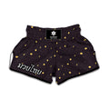 Moon Phase And Stars Pattern Print Muay Thai Boxing Shorts