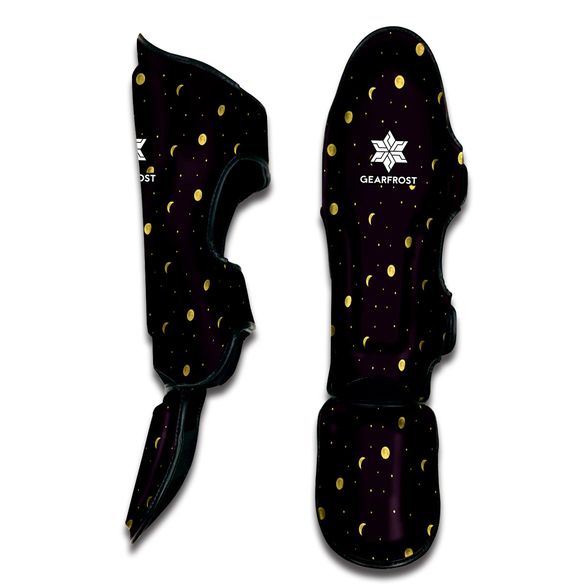 Moon Phase And Stars Pattern Print Muay Thai Shin Guard