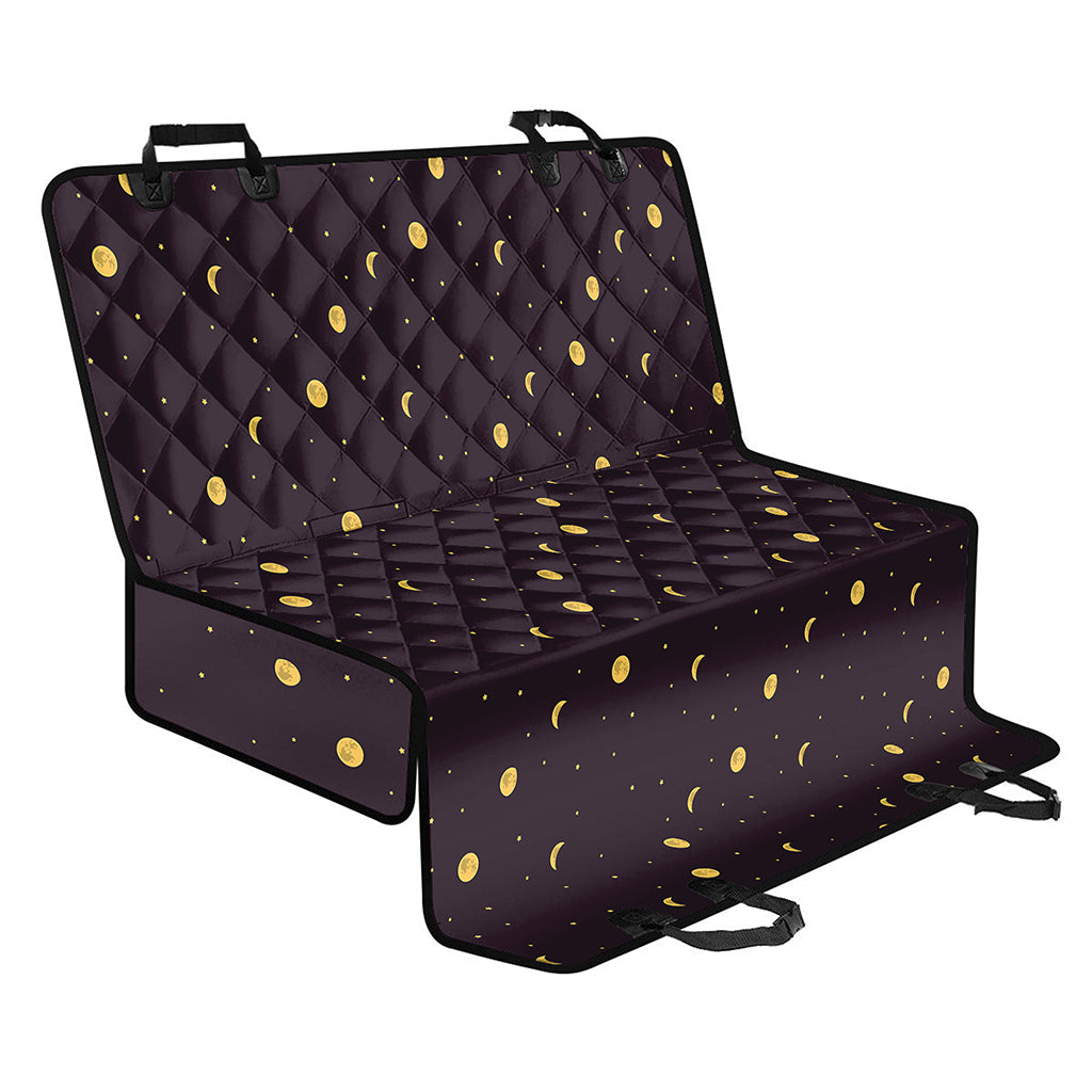 Moon Phase And Stars Pattern Print Pet Car Back Seat Cover