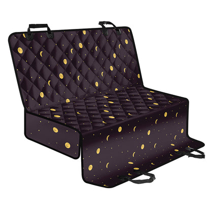 Moon Phase And Stars Pattern Print Pet Car Back Seat Cover