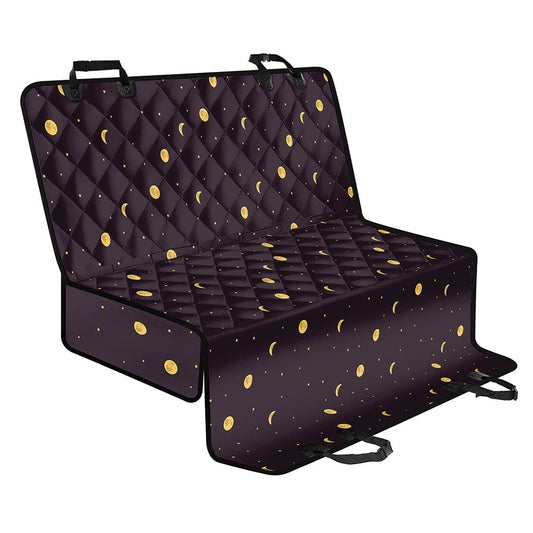 Moon Phase And Stars Pattern Print Pet Car Back Seat Cover