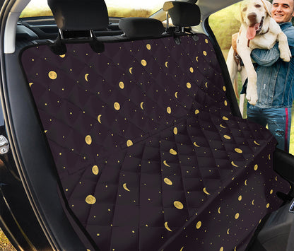 Moon Phase And Stars Pattern Print Pet Car Back Seat Cover