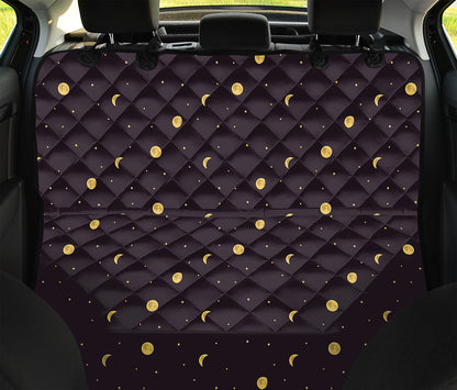 Moon Phase And Stars Pattern Print Pet Car Back Seat Cover