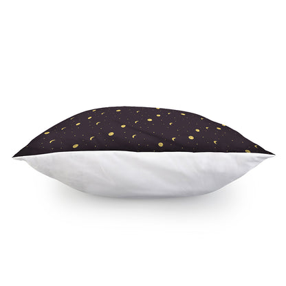 Moon Phase And Stars Pattern Print Pillow Cover